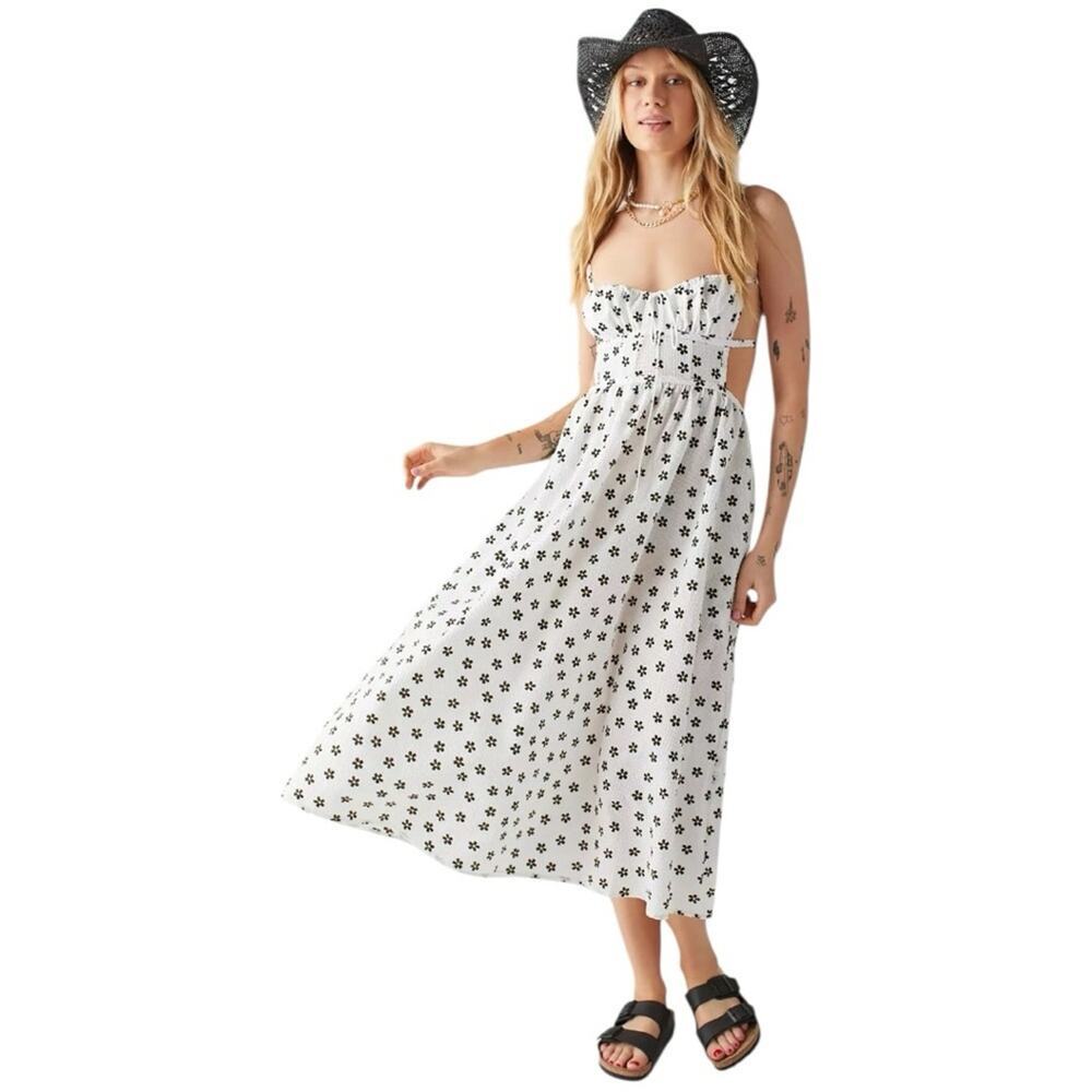 For Love and Lemons Brenda Floral Midi Daisy Dress Size Medium NWT